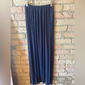 Abercrombie & Fitch Deep Blue Maxi Skirt with Side Slit